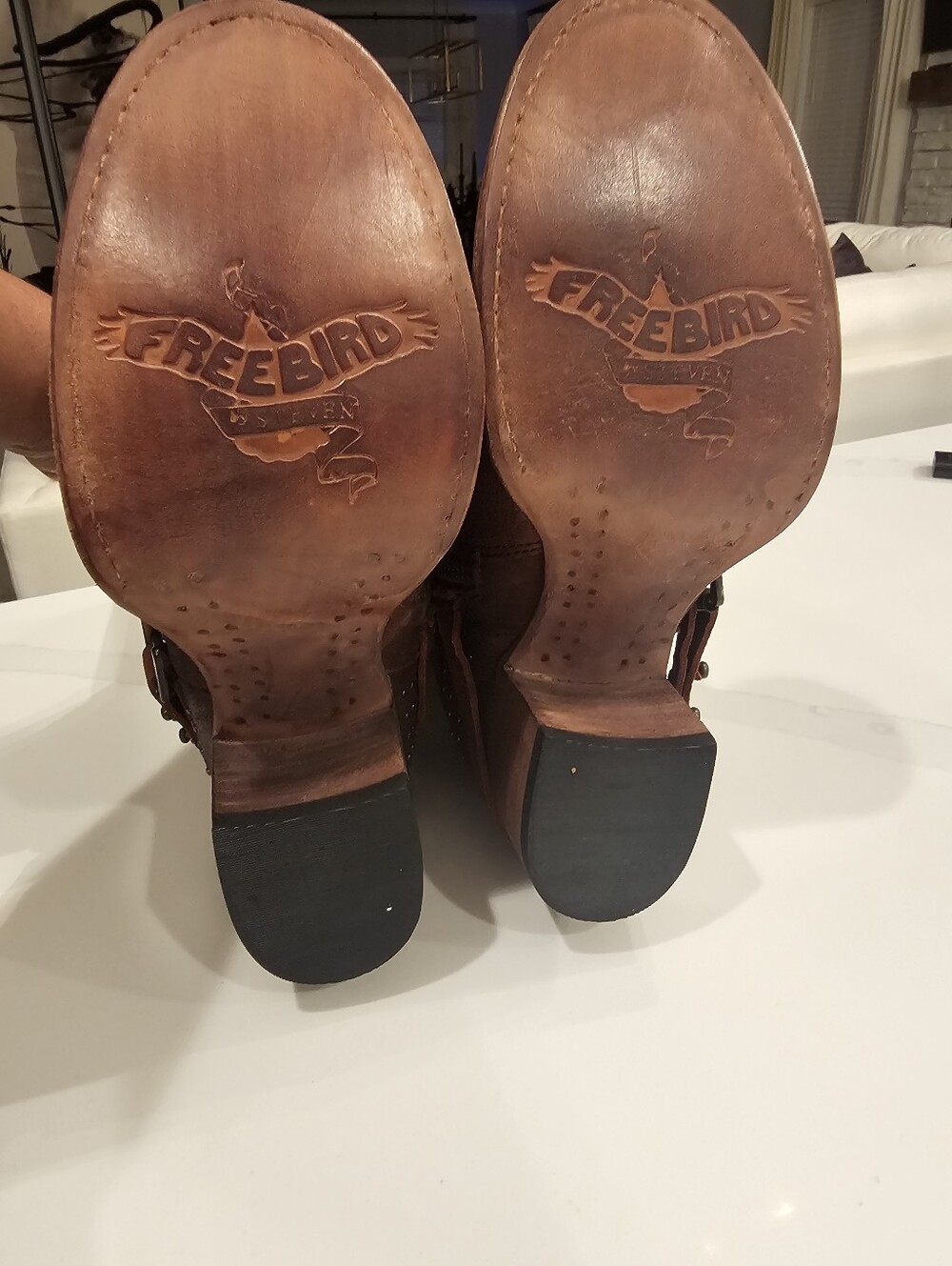 Free Bird Brown Leather Mid-Calf Buckle Boot - Picture 3 of 6